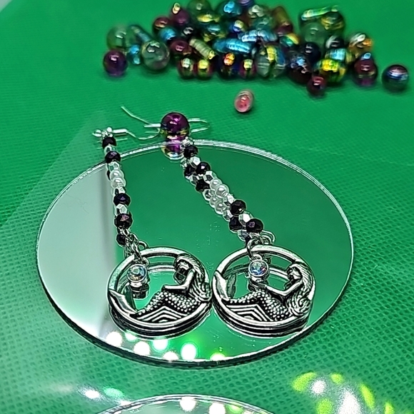 Mermaid Madness Collection 92.5 SS Post Earrings - Picture 2 of 2